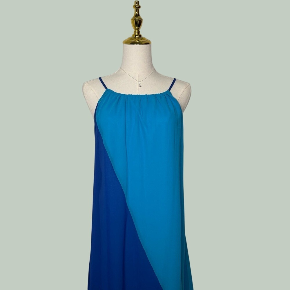 zuleyka rivera miss universe 2006 rare blue mini dress halter chic y2k coquette
